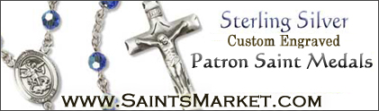 Shop for Sterling Rosaries, Saint Medals, and Pendants at the Saints Market Catholic Store!